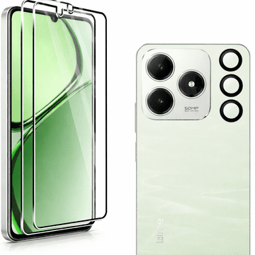 Infostyle Zaščitno steklo + zaščita kamere za Realme C63 – komplet 2+1, kaljeno steklo