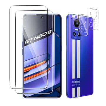 Infostyle Zaščita zaslona + kamere za Realme GT NEO 3 – komplet 2+2, kaljeno steklo