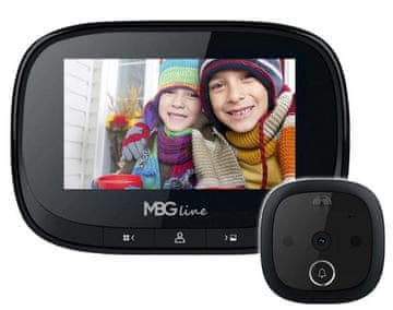 slomart MBG Line SF55 Black Edition pametni vizir za vrata, kamera