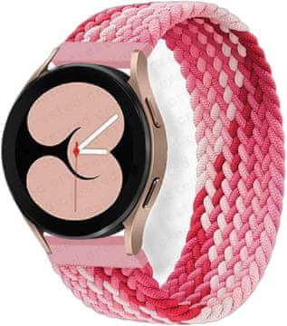 Infostyle EMIOBAND 22 mm pletena zapestnica (145 mm) – rdeča-roza