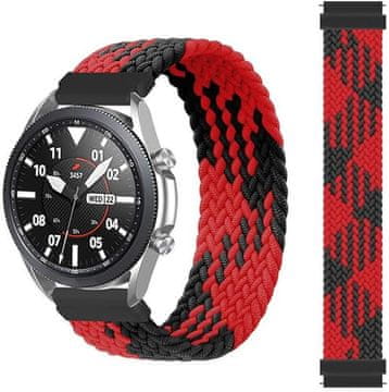 Infostyle EMIOBAND 22 mm pletena zapestnica (155 mm) – rdeča-črna