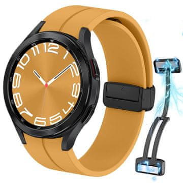 Infostyle 20 mm Kytuwy športni magnetni pašček za Samsung Galaxy Watch – rumena