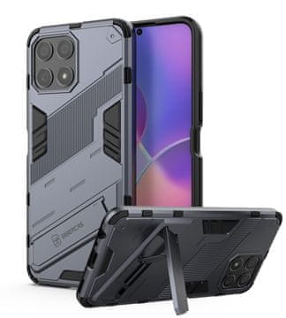 Infostyle GIOPUEY hibridni ovitek za Honor X8 – TPU + PC, stojalo, zaščita kamere (črna)