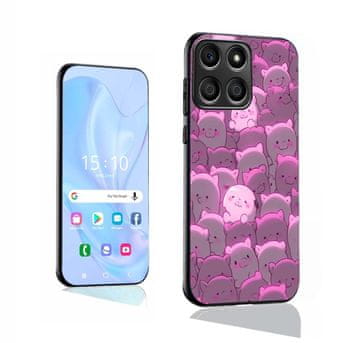 Infostyle GOKEN ovitek za Honor X6a – kaljeno steklo hrbtna stran, zaščitni TPU (roza motiv)