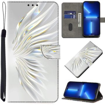 Infostyle Preklopna torbica Crystal Wings za Xiaomi Poco X6 Pro – denarnica, stojalo, bela