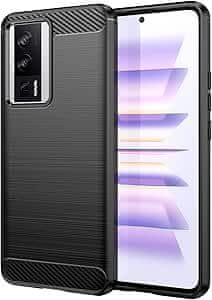 Infostyle Carbon ovitek za Xiaomi Poco F5 – mehak silikon, TPU zaščita, črn