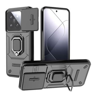Infostyle Ovitek Xiaomi 14 Pro – TPU+PC zaščitni ovitek z drsnim pokrovom kamere, črn
