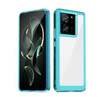 Infostyle GOKEN prozoren ovitek za Xiaomi 13T / 13T Pro – TPU + PC, moder rob