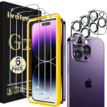 Infostyle Komplet 3x zaščitno steklo + 3x zaščita za kamero za iPhone 14 Pro