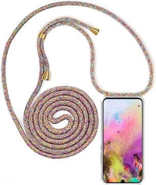 Infostyle Prozoren ovitek z vrvico RainbowBlack za Samsung Galaxy S23 Ultra