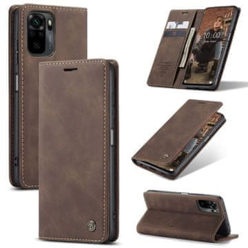 Infostyle Preklopna torbica BigCousin za Xiaomi Redmi Note 10 4G – Temno rjava