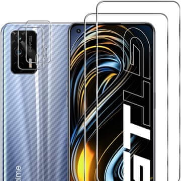 Infostyle GIOPUEY 2+2+2 paket zaščit za Realme GT 5G – Zaščita zaslona, kamere in hrbta