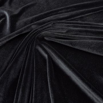 shumee Pletenina Velur Črna Šivalni Material 0,5 m Gladka Mehka