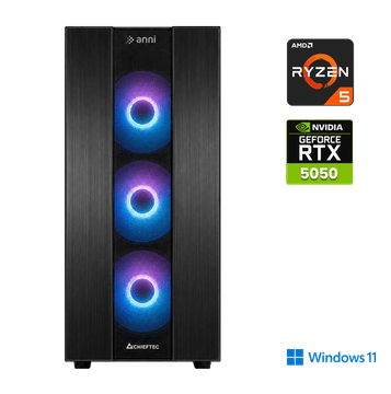 Anni Gamer Optimal računalnik, AMD Ryzen 5-5500, 16GB, SSD1TB, RTX5050, W11H