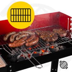shumee Curron RedBend GM2000S vrtni žar na oglje s kromirano rešetko, prenosen, nastavljiv, 2 polici, + ventilator