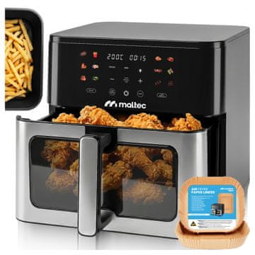 shumee Cvrtnik na vroč zrak 2000 W - 10 l, veliki pladnji za cvrtnik na vroč zrak