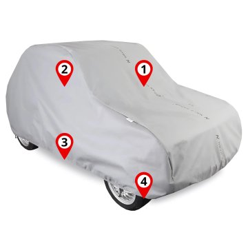 shumee Avtomobilska prevleka za Fiat 126p Auto Tarpaulin Maluch Classic Celoletna