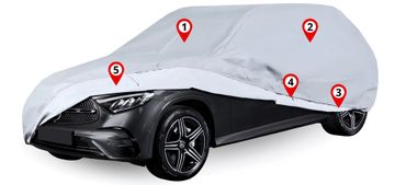 shumee Avtomobilska prevleka za Kombi M2 430-455 Auto Tarpaulin Exclusive SOFT Belts