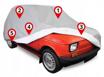 shumee Avtomobilska prevleka za Fiat 126p, ponjava za Auto Maluch Exclusive Soft