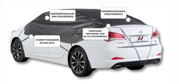 shumee Polprevleka za avtomobilsko limuzino L 320, klasična črna