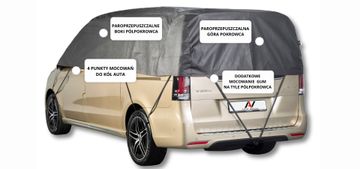 shumee Polprevleka za kombi XL 450, klasična črna