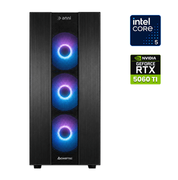Anni Gamer Advanced računalnik, Intel Core i5-14400F, 16GB, SSD1TB, RTX5060Ti, FreeDOS