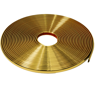 Nikcorp Elastična dekorativna letvica JSIWOTH D profil samolepilna 16 m Shiny Gold, vinil 10 x 2,5 mm za zaključevanje fug in robov brez vrtanja