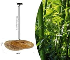 Immax Viseča svetilka (08270L) BOHO HILO D80cm, E27, bambus