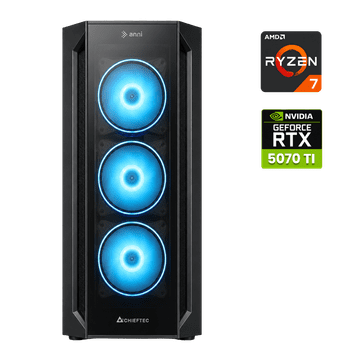 Anni Gamer Extreme namizni računalnik, R7-7700X, 32GB, SSD2TB, RTX5070Ti, FreeDOS