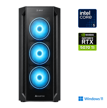 Anni Gamer Extreme namizni računalnik, i5-14400F, 32GB, SSD2TB, RTX5070Ti, W11H