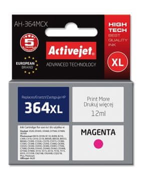 ActiveJet Brizga/kartuša Activejet AH-364MCX (nadomestna za HP 364XL CB324EE), 12 ml, magenta