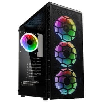 Kolink Kolink Observatory Lite Mesh RGB Midi Tower ohišje, črno
