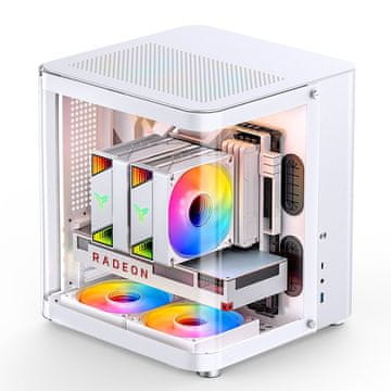 slomart Jonsbo TK-1 2.0 ohišje Micro-ATX, kaljeno steklo - belo