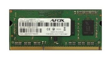 AFOX Pomnilniški modul AFOX SO-DIMM DDR3, 8 GB, 1600 MHz za prenosnik