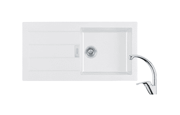 Franke set S2D 611-100 WHITE + Smeraldo krom