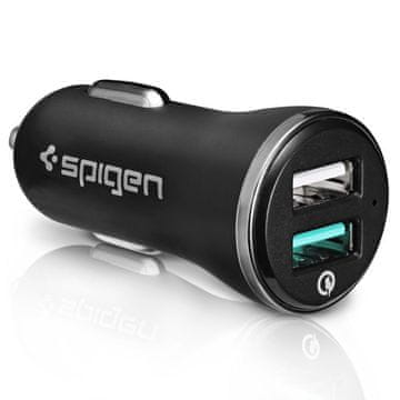 Spigen SPIGEN F27QC QC3.0 AVTO POLNILEC ZA TELEFONE Z 2 VHODOM, VISOKA MOČ