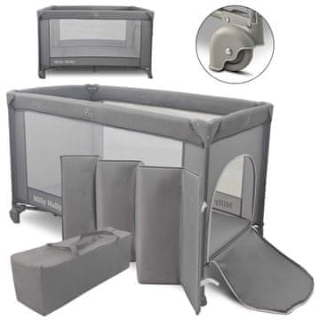 MILLY MALLY Milly Mally Potovalna posteljica Mirage Grey