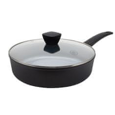 BE Living Globoka ponev s pokrovom Delight Black 28 cm