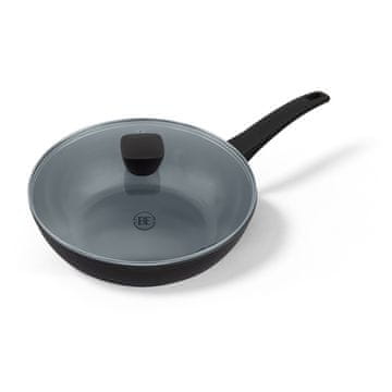 BE Living Wok ponev s pokrovom Delight Black 28 cm
