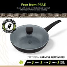 BE Living Wok ponev s pokrovom Delight Black 28 cm