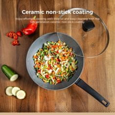 BE Living Wok ponev s pokrovom Delight Black 28 cm