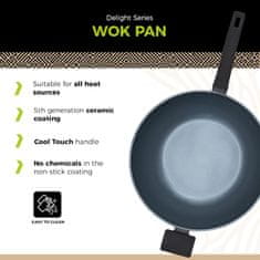 BE Living Wok ponev Delight Black 32 cm
