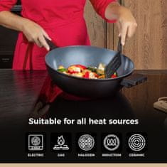 BE Living Wok ponev Delight Black 32 cm
