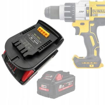 Baterijski adapter/pretvornik Milwaukee 18V v Dewalt 18V (MIL18DL)