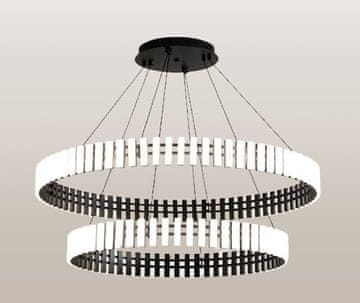 Klavia 80 Double - Moderna obročasta svetilka Double LED črna 80 cm