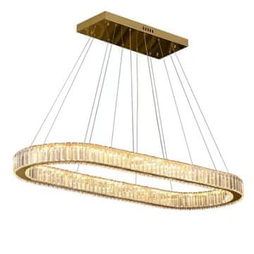 Lille - moderna viseča svetilka 80cm 260W zlato bela