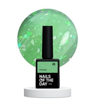 NAILSOFTHEDAY Potal base 25 - svetlo zelena baza s holografskimi kosmiči, 10 ml