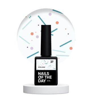 NAILSOFTHEDAY Potal base 27 - nežna mlečna baza z neonskimi bleščicami, 10 ml