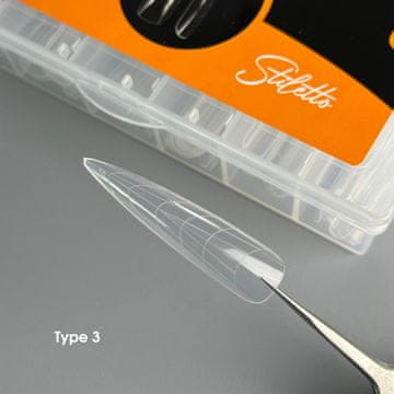 NAILSOFTHEDAY Dual Form Stiletto (Type 3) - zgornje oblike stiletto/mandelj, 120 kos