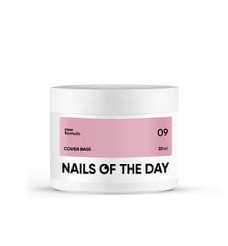 NAILSOFTHEDAY Cover base NEW 09 - polprozorna nude baza, 30 ml